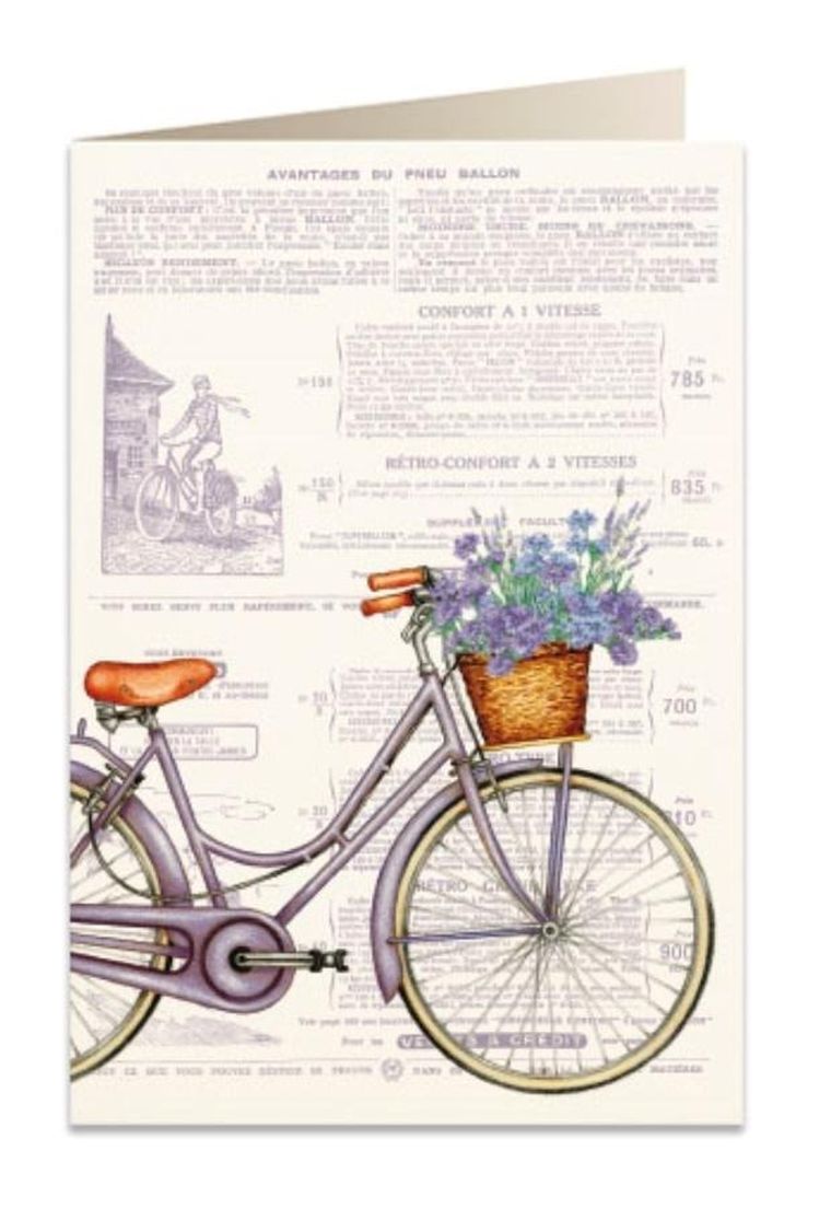 Tassotti, karnet B6 z kopertą, Rower i kwiaty