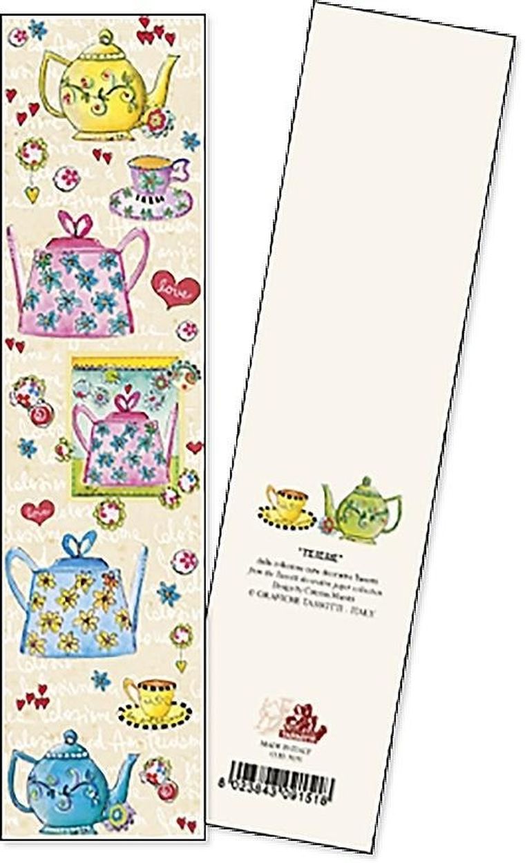 Tassotti, zakładka do książki, Teiere, 2 szt.