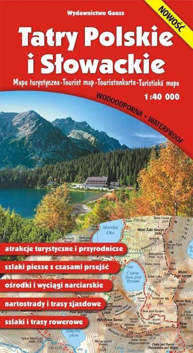 Tatry Polskie i Słowackie. Mapa 1:40 000