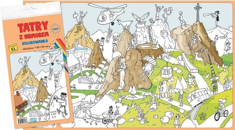 Tatry z humorem - lato. Kolorowanka XL