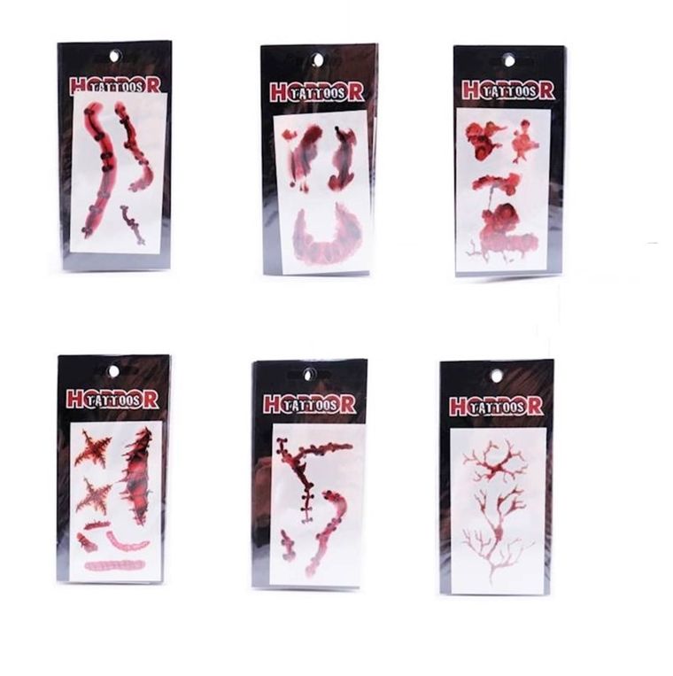 Tatuaże, krwawe rany, blizny