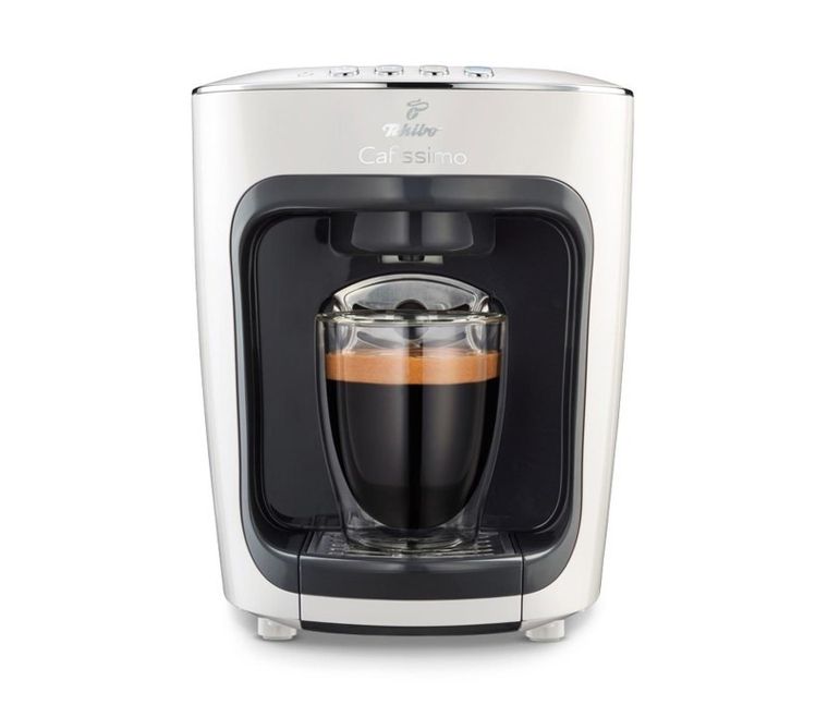 Tchibo, ekspres kapsułkowy, Cafissimo Mini, 505439, biały