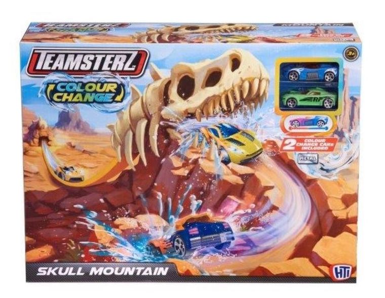 Teamsterz, Szczęka Dino, tor wyścigowy z pojazdami, zmiana koloru pojazdu