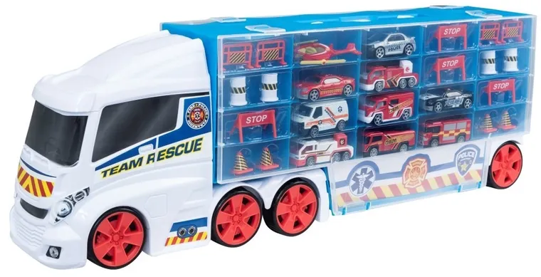 TeamsterZ, transporter na resoraki + 10 pojazdów ratunkowych