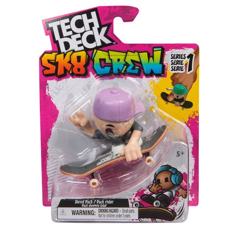 Tech Deck, SK8 Crew, fingerboard z figurką, 96 mm
