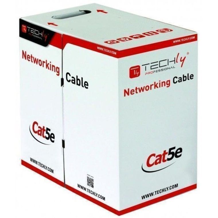 Techly, kabel skrętka, F/UTP, kat. 5E, 305m