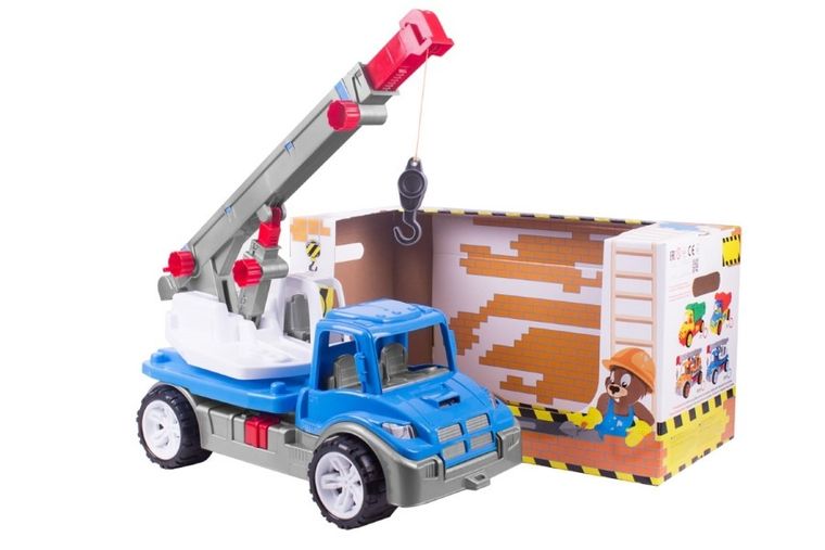 TechnoK, dźwig regulowany, hak na sznurku, niebieski