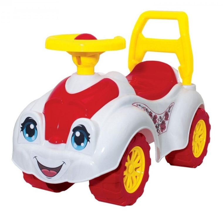 TechnoK, jeździk, samochód, biały