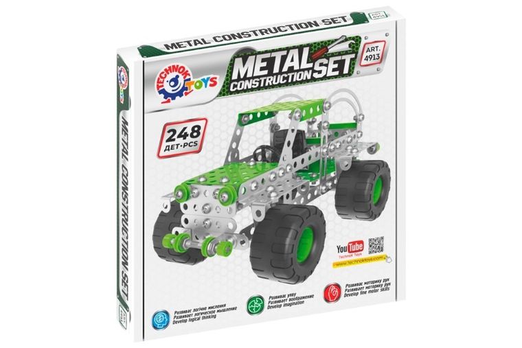 TechnoK, klocki konstrukcyjne, metalowe, 28 elementów