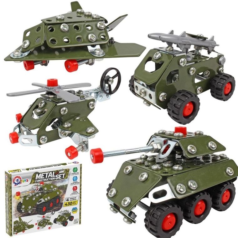 Technok, metalowe klocki konstrukcyjne, 430 elementów