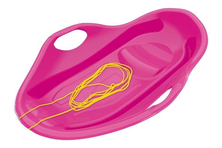 TechnoK, sanki plastikowe, ślizg zjazdowy, różowe