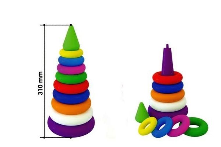 TechnoK, sorter, kolorowa piramida