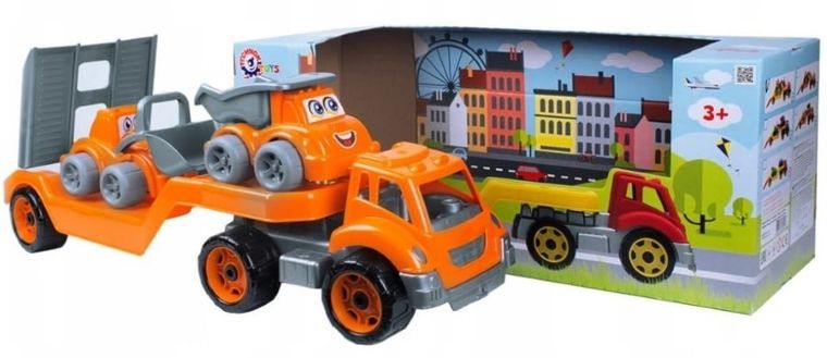 TechnoK, transporter z pojazdami budowlanymi