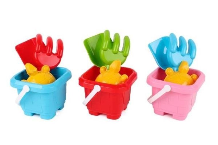 TechnoK, wiaderko, zestaw z akcesoriami do piasku