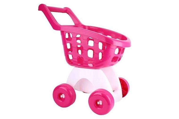 TechnoK, wózek sklepowy, różowy