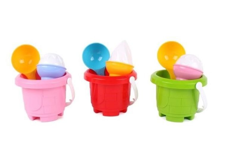 TechnoK, zestaw do piasku, wiaderko z akcesoriami, lody