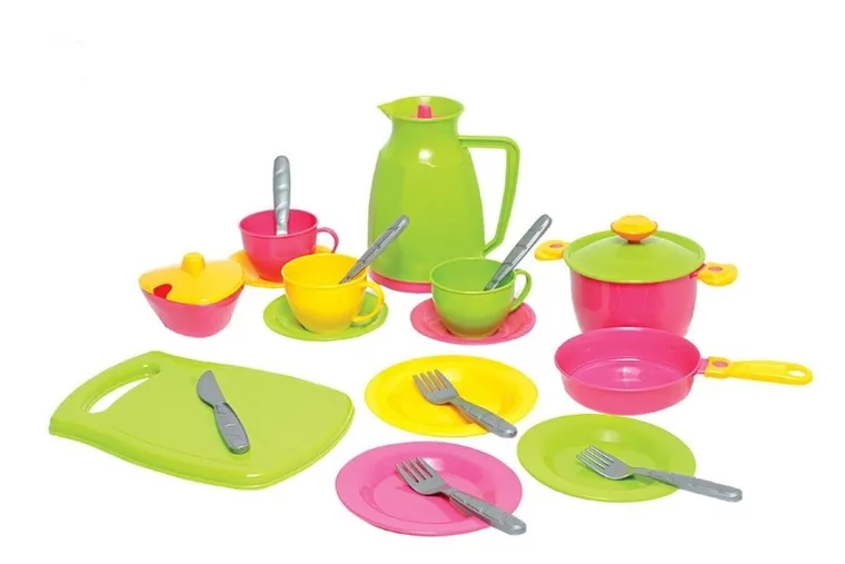 TechnoK, zestaw kuchenny, 3 filiżanki, dzbanek, garnki