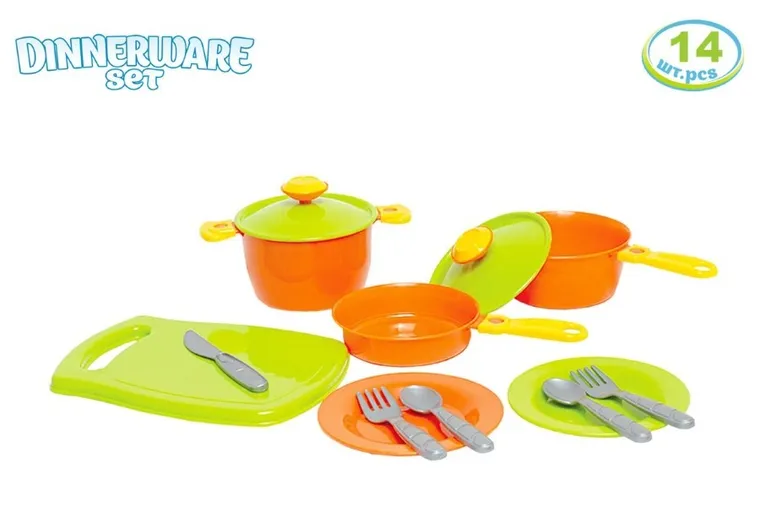 TechnoK, zestaw kuchenny, tacka, garnki, patelnia, sztućce