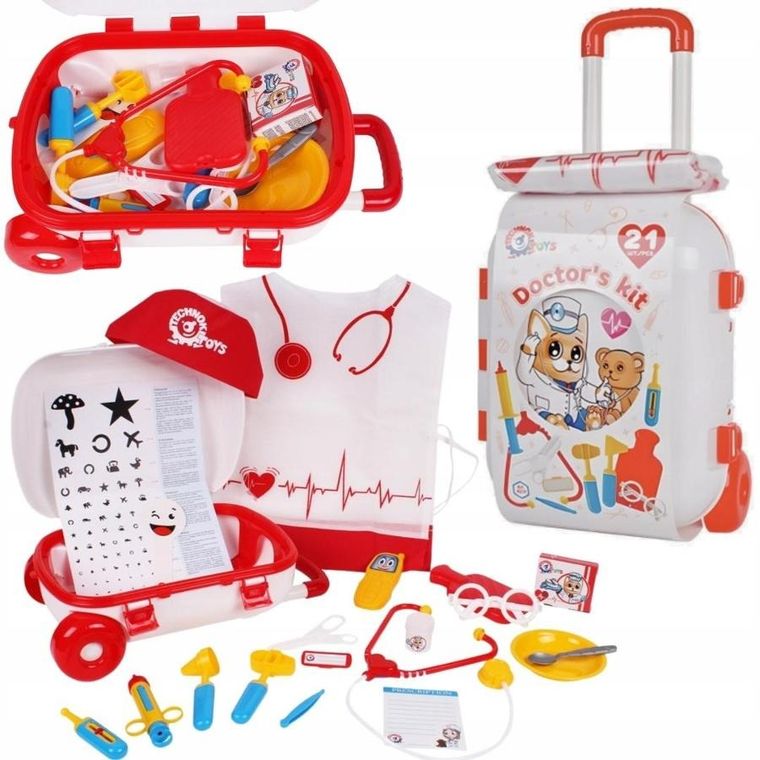 Technok, zestaw małego lekarza w walizce