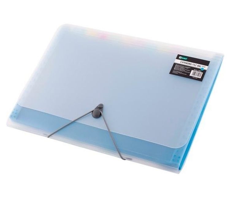Teczka A4, 12 przegródek, niebieska, 1 szt.
