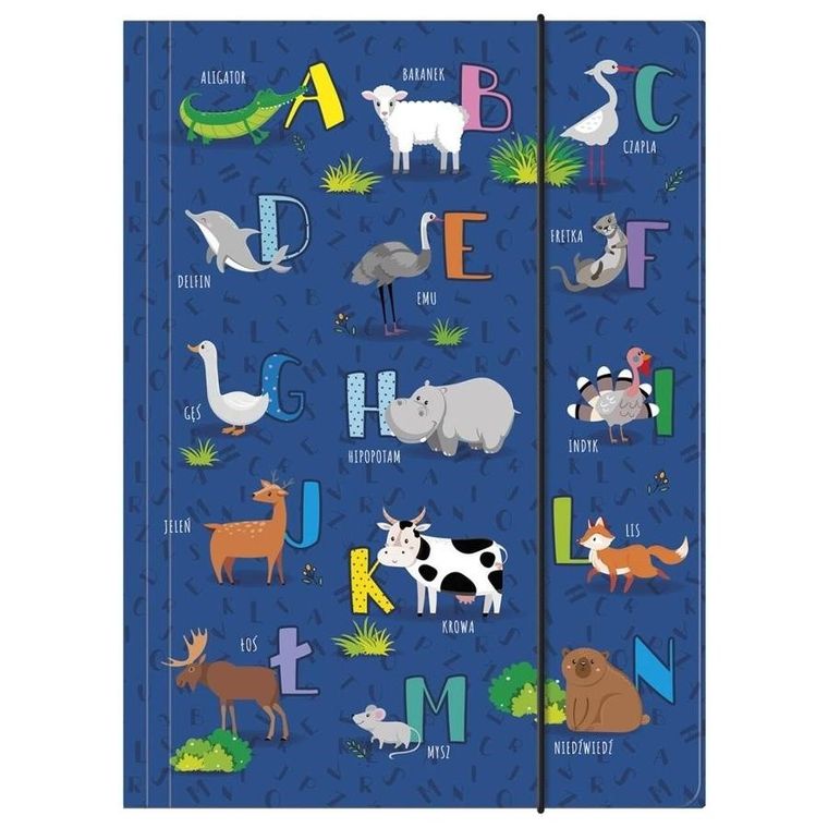 Teczka z gumką, A4, Alfabet, 1 szt.