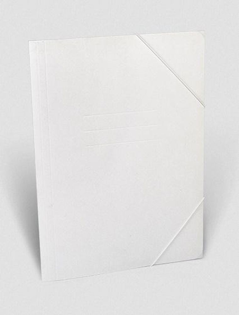 Teczka z gumką narożną A4, biała, 1 szt.