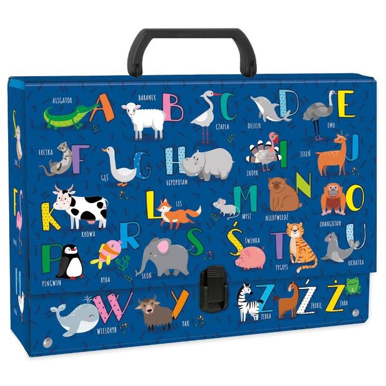 Teczka z rączką, A4, 9 cm, Alfabet, 1 szt.