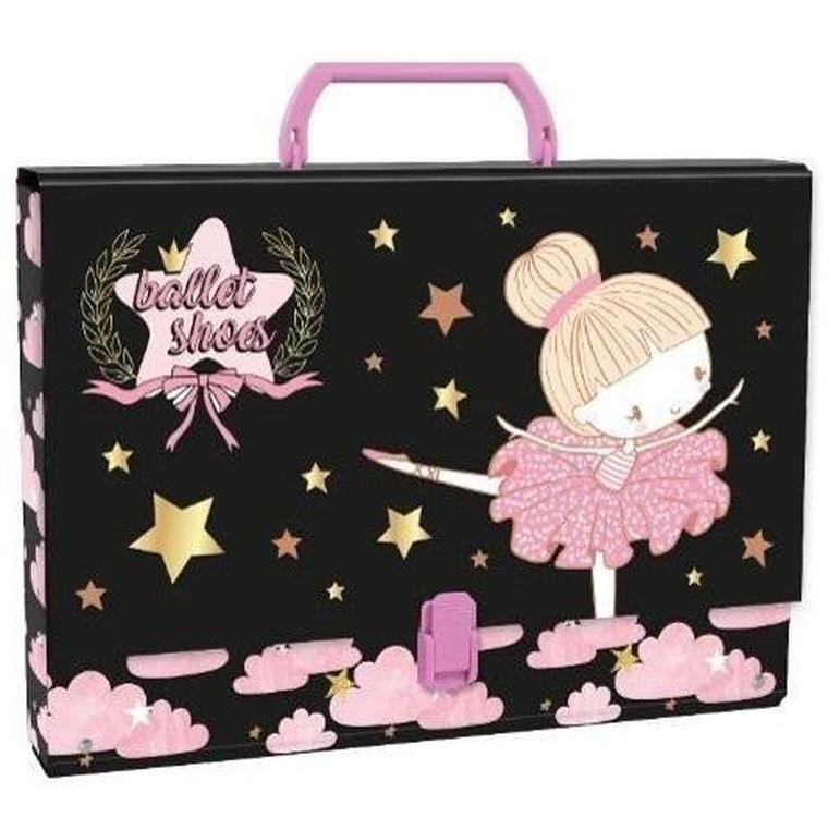 Teczka z rączką, gruba, A4, 9 cm, Baletnica, 1 szt.