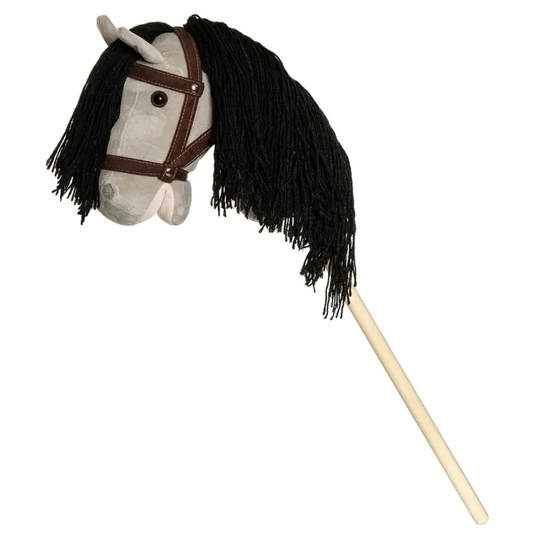Teddykompaniet, Hobby Horse, konik na kiju, szary, 80 cm