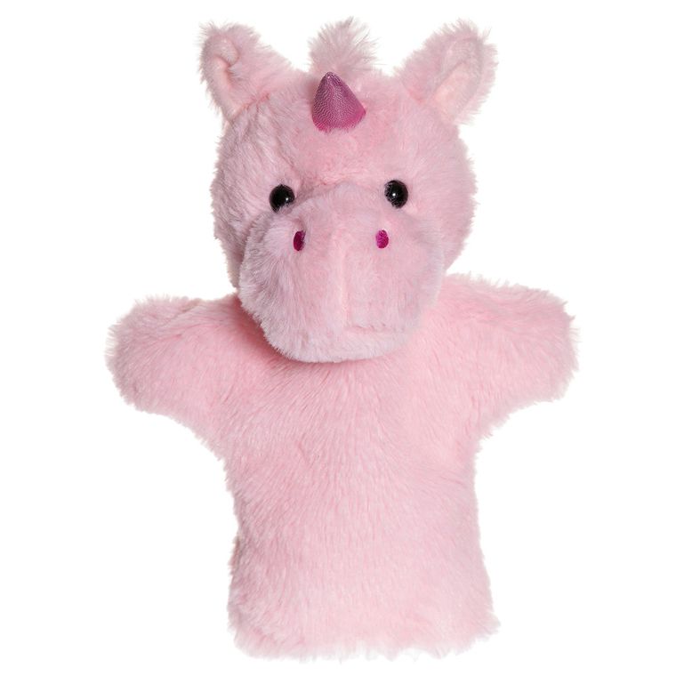 Teddykompaniet, jednorożec, pluszowa pacynka, różowy, 28 cm