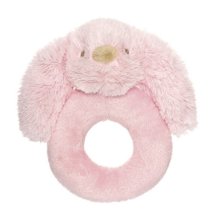 Teddykompaniet, Lolli Bunnies, zajączek, pluszowa grzechotka, różowy, 14 cm