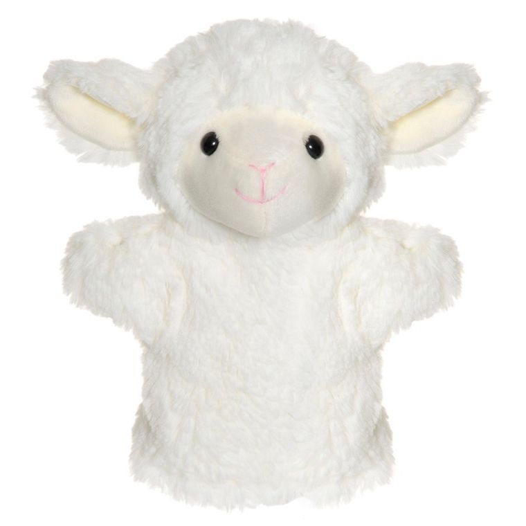 Teddykompaniet, owieczka, pluszowa pacynka, kremowa, 28 cm