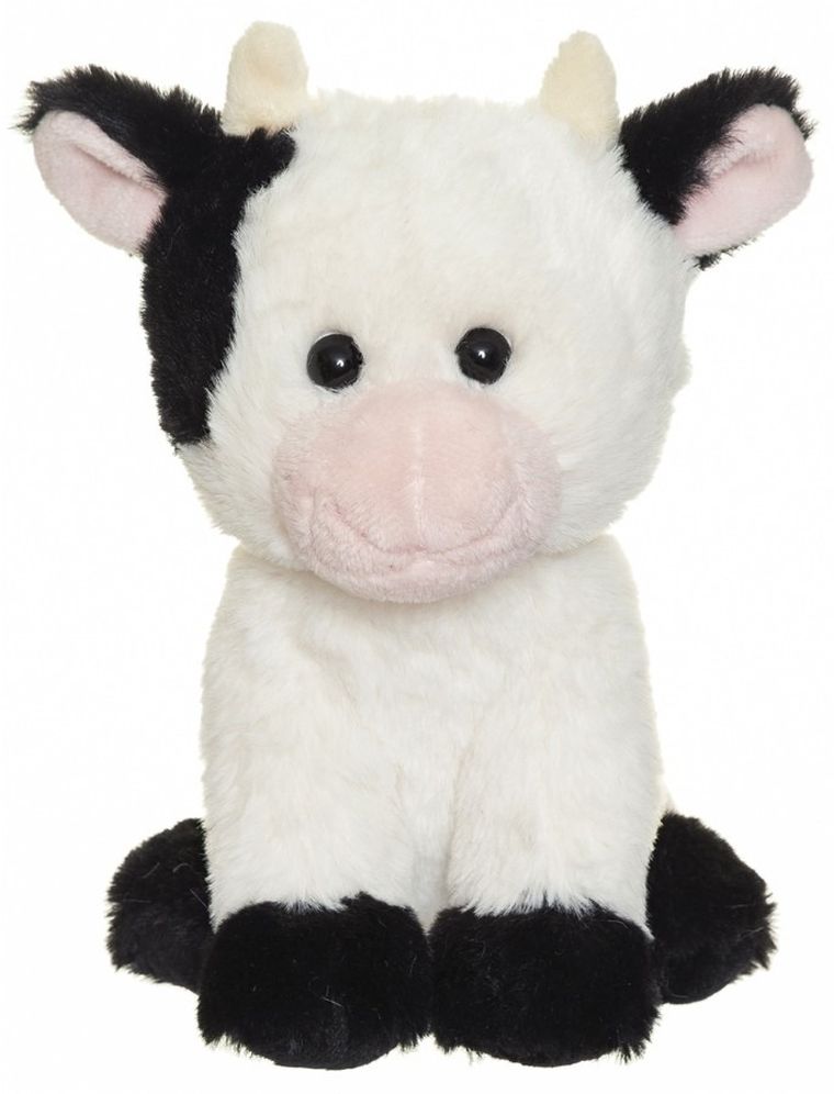 Teddykompaniet, Teddy Farm, krówka, maskotka, biała, 18 cm