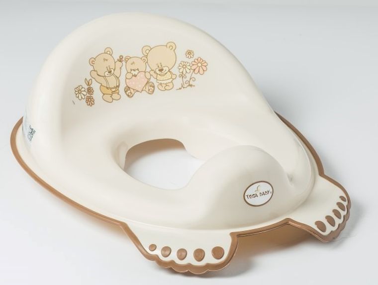 Tega Baby, Miś, nakładka na sedes antypoślizgowa, beżowa