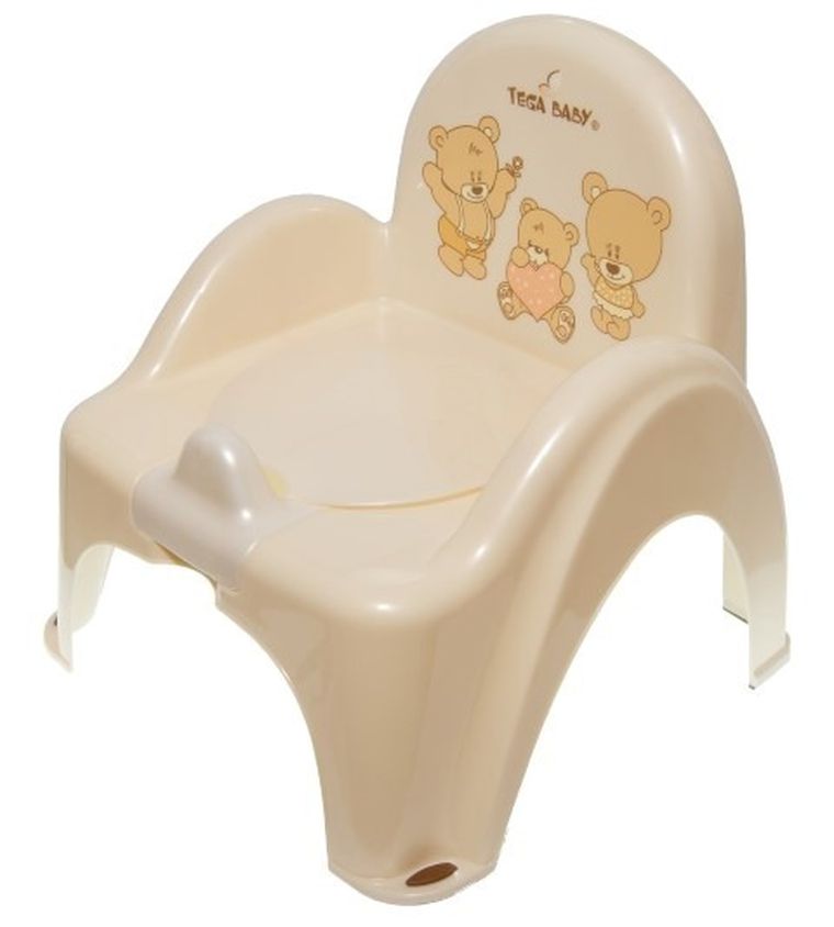Tega Baby, Miś, nocnik i krzesełko z pozytywką, beżowa perła, 2w1