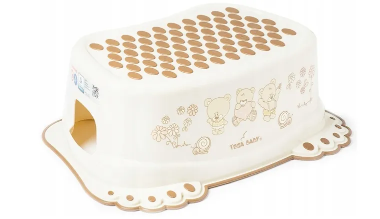 Tega Baby, Miś, podnóżek antypoślizgowy, beż