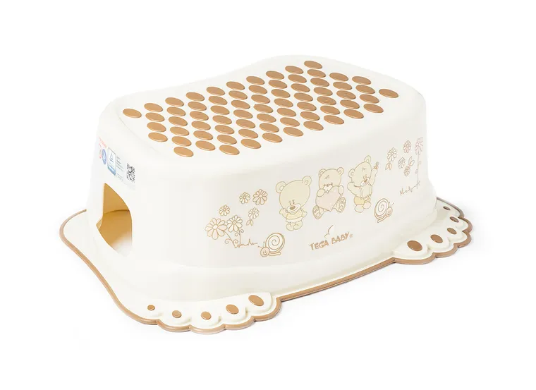 Tega Baby, Miś, podnóżek antypoślizgowy, biała perła