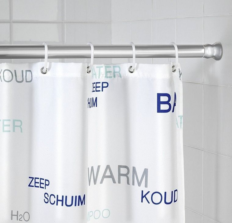 Teleskopowy drążek do zasłony prysznicowej, Ø 2 cm, 110-185 cm, chrom