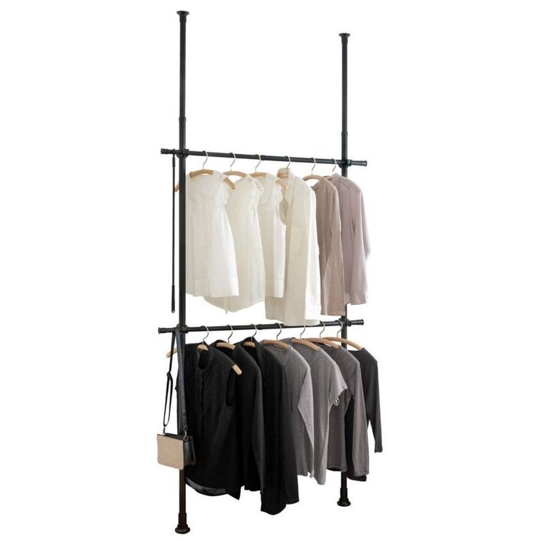 Teleskopowy system do garderoby, Herkules basic, czarny