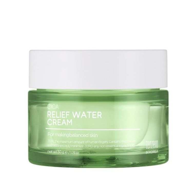 Tenzero, Cica Relief Water Cream, krem łagodzący do twarzy, 50g