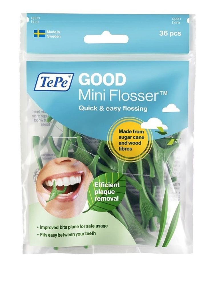 TePe, Good Mini Flosser, nitka rozpięta z wykałaczką, 36 szt.