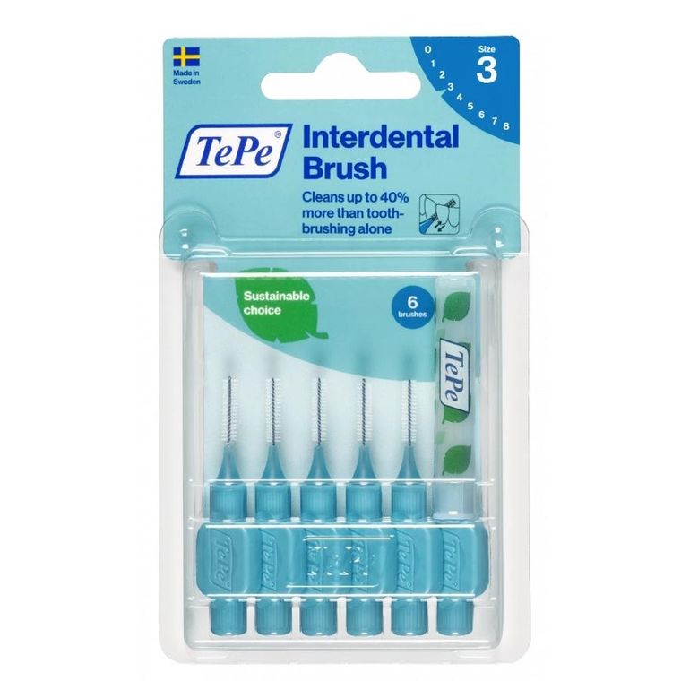 TePe, Original, szczoteczki międzyzębowe 0.6mm niebieskie, 6 szt.