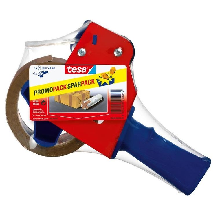 Tesa, taśma pakowa + dyspenser, 50 m x 48 mm