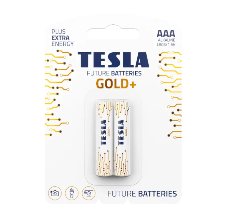 Tesla, Gold+, baterie alkaliczna, LR03, 2 szt.