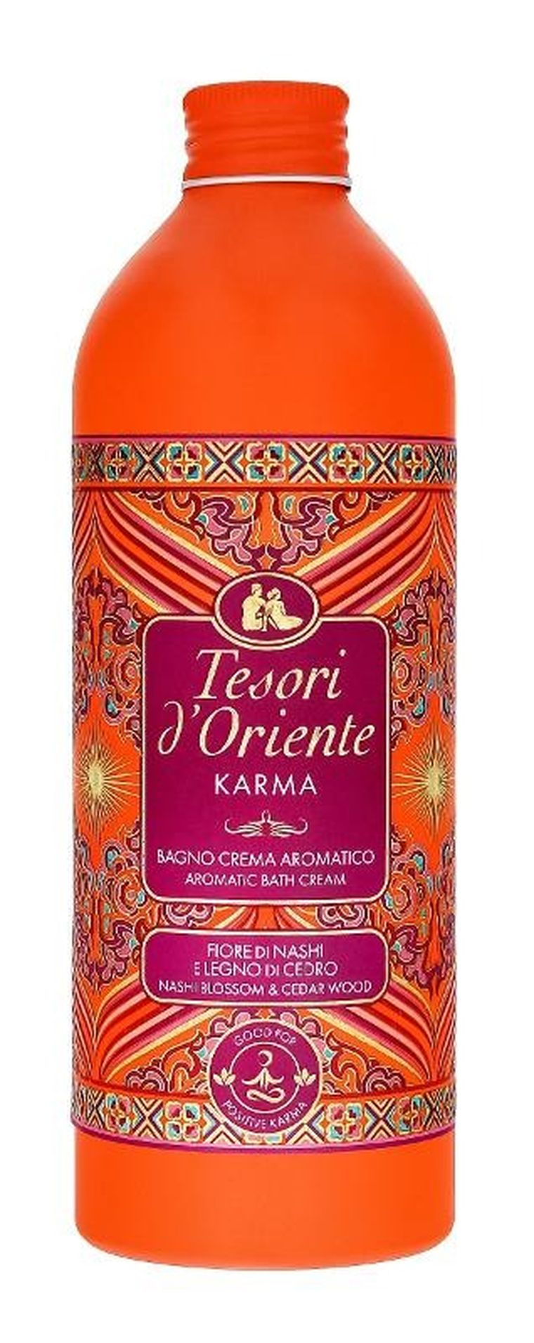 Tesori d'Oriente, Karma, kremowy płyn do kąpieli, kwiat nashi & drzewo cedrowe, 500 ml