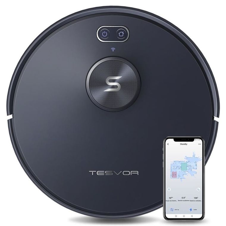 Tesvor, S6 Robot Vacuum with Mop, inteligentny odkurzacz, granatowy