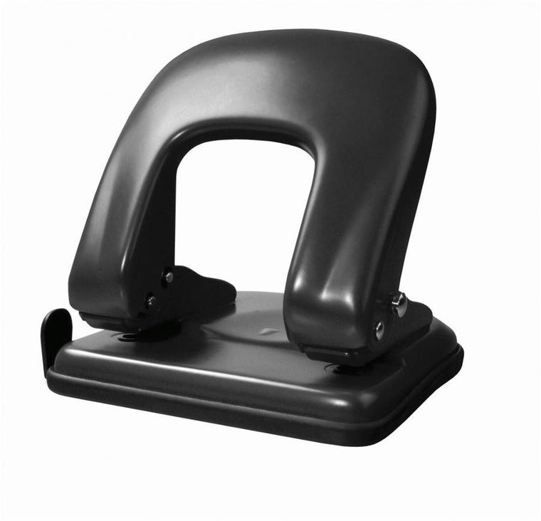 Tetis, dziurkacz metalowy, czarny