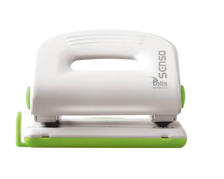 Tetis, dziurkacz metalowy, zielony