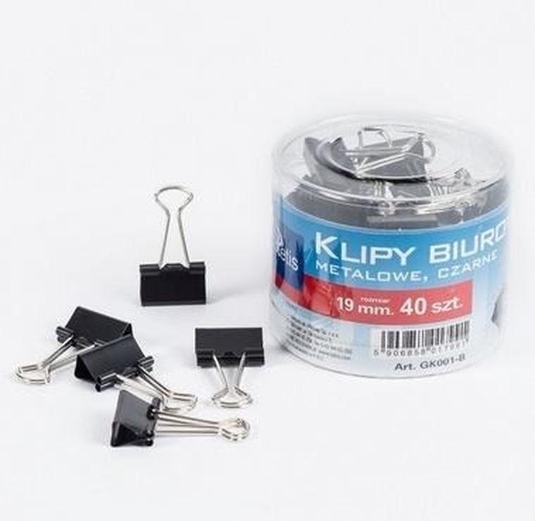 Tetis, klipsy biurowe, 60 szt.