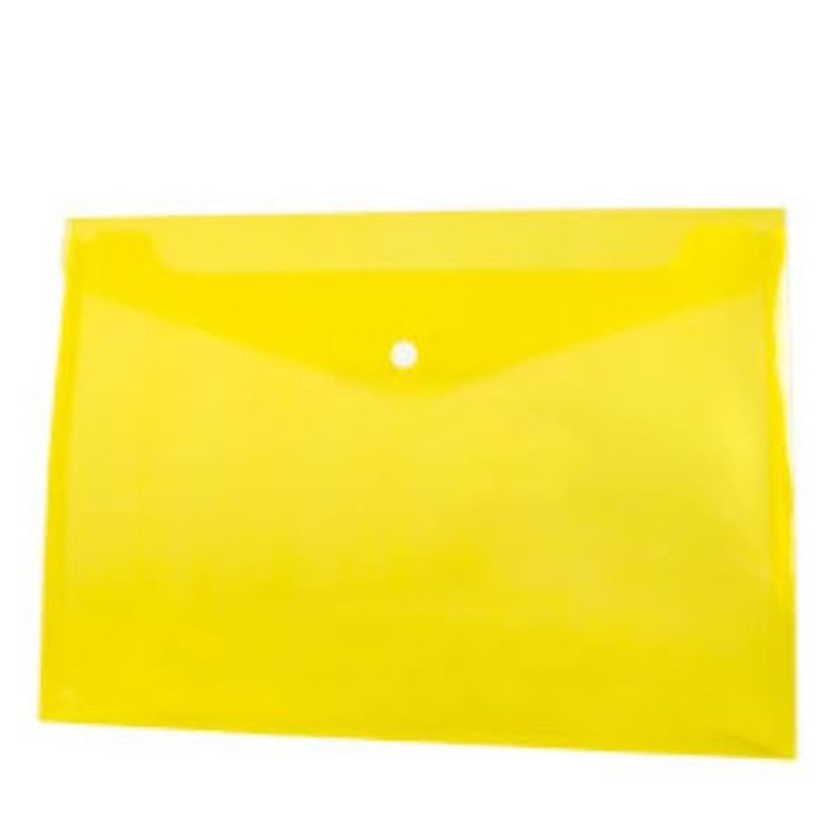 Tetis, koperta na zatrzask, A4, żółta